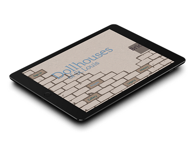 Dollhouses of St. Louis app digital editorial experience ipad narrative reading ui ux wireframe
