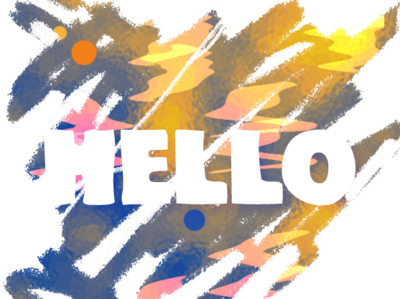 Greetings! design digital painting first first post hello illustration shot typography