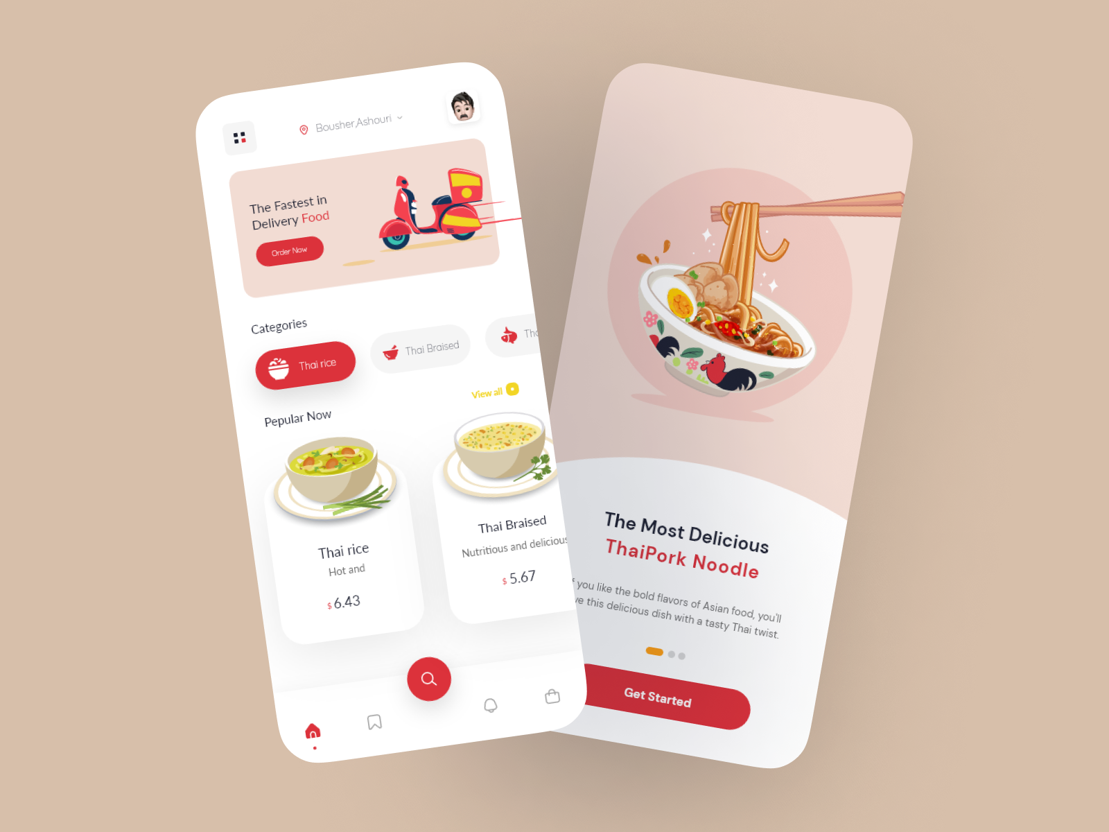 Food delivery app by Ariyan pakdaman on Dribbble