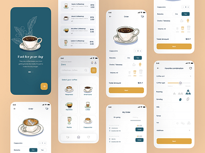 Coffee Delivery app coffee coffeeapp coffeedelivery coffeeshop minimal design minimall app minimallui ui ui minimall