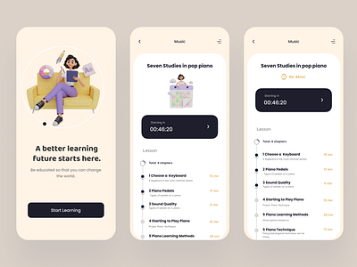 learning app ui