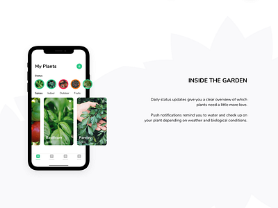 Plant care app branding cooking design graphic design green herbs icon logo minimalistic plants ui ux