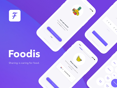 Food-waste app app branding chefs design food foodie foodwaste illustration ingredients logo minimalistic onboarding restaurants social sustainability typography ui ux vector