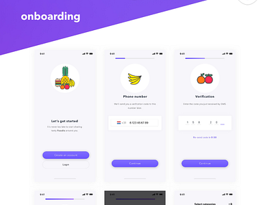 Food-waste app app branding chef design food foodwaste illustration logo minimalistic purple restaurants social sustainability typography ui ux vector