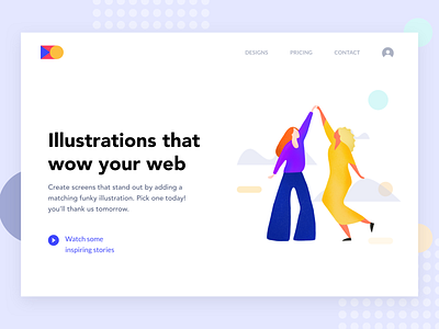 Illustrations landing page app branding design illustration ladies logo minimalistic procreate sketches typography ui userexperience ux vector women