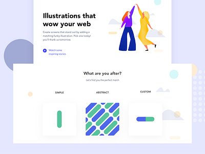 Illustrations landing page app branding circles design ellipses figma iconography icons illustration ladies logo minimalistic sketch sketches typography ui userexperience ux vector women