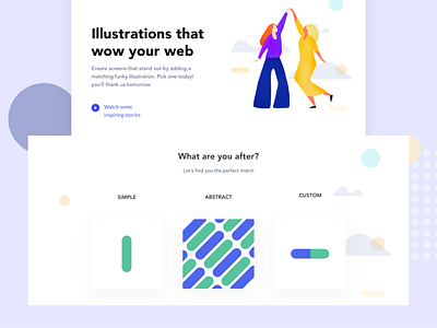 Illustrations landing page