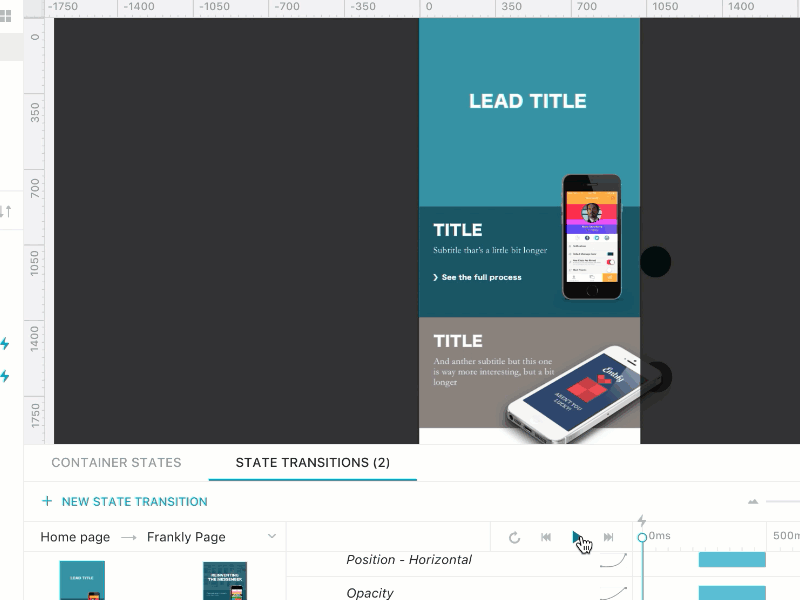 Part of the process animation prototyping transitions ui