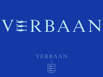 VERBAAN logo design flat illustration logo typography vector