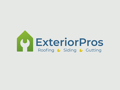ExteriorPros Logo Concept branding design flat icon illustration illustrator logo type typography vector