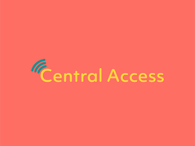 Central Access Logo Concept branding design designcrowd flat illustration illustrator lettering logo minimal typography vector