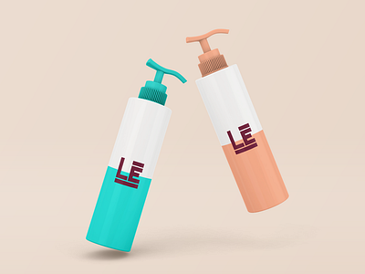 LĒ Cosmetics Pump Bottle Mockup