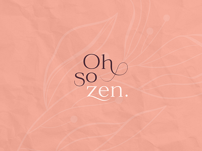 Logo design for Oh so zen