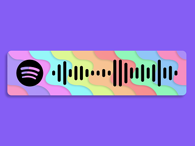 Spotify Code Design - "Never Gonna Give You Up" branding design digital illustration icon illustration minimal music rainbow spotify ui vector vector art