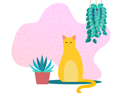 A cat at rest design digital illustration graphic design illustration minimal ui vector vector art web