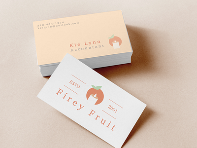 Firey Fruit Business Cards branding design logo vector