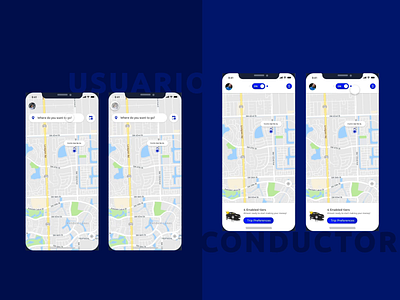 Vlue App: Driver & Rider app design ui ux