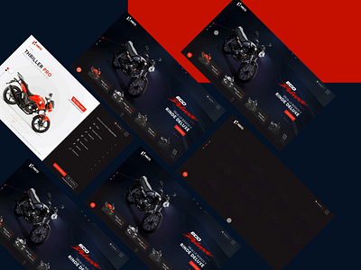 Site Hero design interaction interface motorcycle product page ui ux website