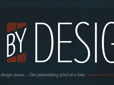 BY catchword pinstripe type typography