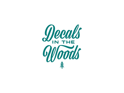 Decals in the Woods Logo brand system branding illustration logo tree