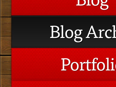 Mobile Site Navigation detail black navigation red texture