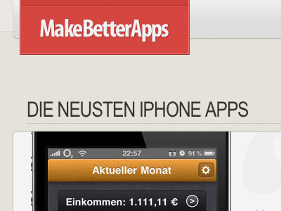 Make Better Apps - preview beige red website wordpress