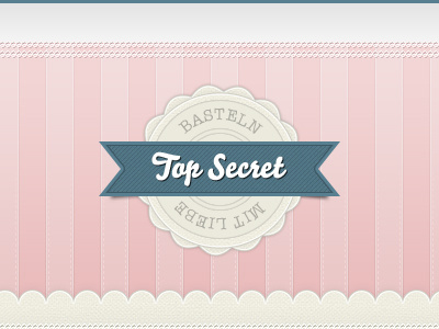 Top Secret patch retro ribbon