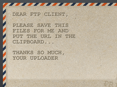 Dear FTP for Courier App courier letter theme