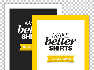 Make Better Shirts Business Cards card gray logo yellow