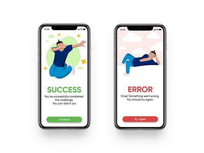 Daily UI 011 - Error & Success app confirmation daily 100 challenge daily ui dailyui error flat illustration ui uidesign uiux ux