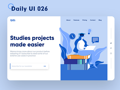 Daily UI 026 - Subscription daily 100 challenge daily ui dailyui design landing page landing page design subscription ui uidesign uiux ux web