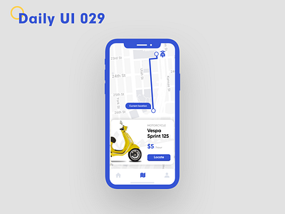 Daily UI 029 - Map daily 100 challenge daily ui dailyui map ui uidesign uiux ux vespa