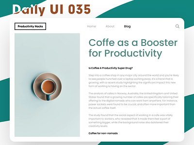 Daily UI 035 - Blog Post