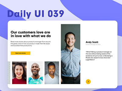 Daily UI 039 - Testimonials