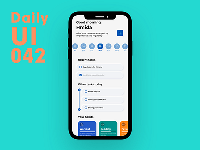 Daily UI 042 - To-do List app