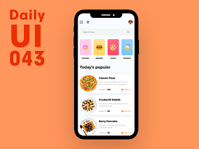 Daily UI 043 - Food menu