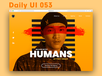 Daily UI 053 - Header Navigation daily 100 challenge daily ui dailyui header navigation landing page ui uiux ux