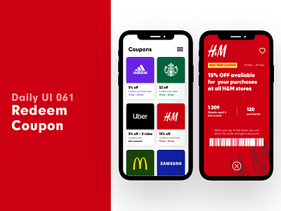 Daily UI 061 - Redeem coupon coupon daily 100 challenge daily ui dailyui ui uidesign uiux ux