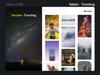 Daily UI 069 - Trending daily 100 challenge daily ui dailyui trending trending ui ui uidesign uiux unsplash ux