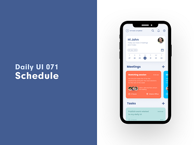 Daily UI 071 - Schedule daily 100 challenge daily ui dailyui schedule schedule app ui uidesign uiux ux