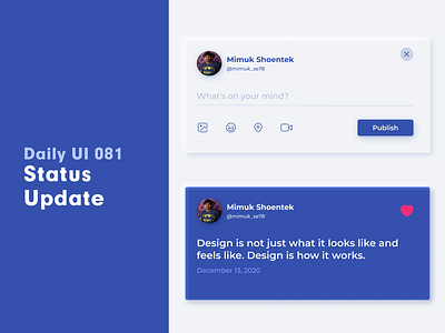 Daily UI 081 - Status Update