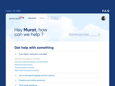 Daily UI 092 - FAQ