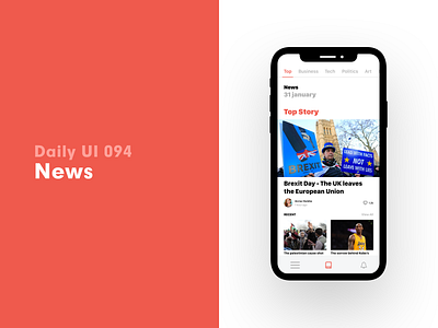 Daily UI 094 app daily 100 challenge daily ui dailyui news ui uidesign uiux ux