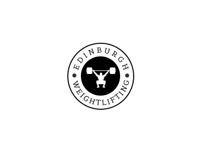 Edinburgh Weightlifting Club brand identity lifting logo minimal monochrome sports weighlifting weight wip