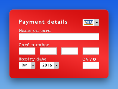002 Card Payment card credit creditcard dailyui inputs payment visa