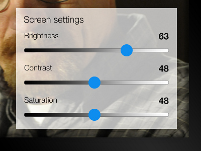 007 Settings 007 brightness contrast dailyui satuation screen settings tv