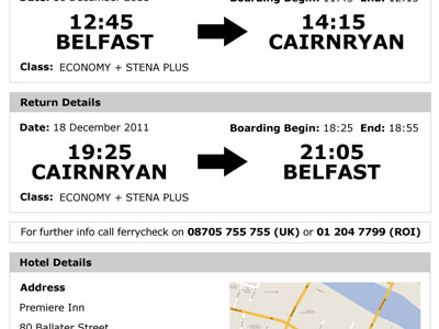 Itinerary Wireframe Limited Fonts booking itinerary ticket