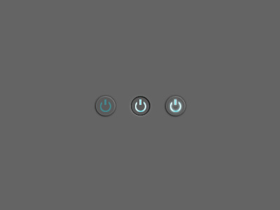 Glow Button blue button click glow grey states