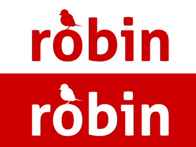 Robin 2 aller bird bold brand red white