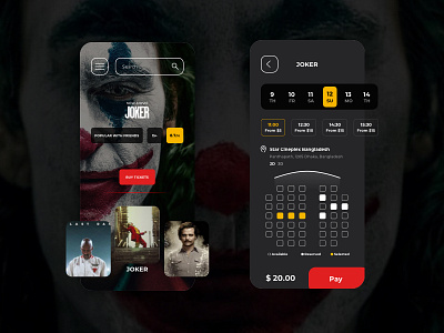 App Cinema Booking ui ui design uiux uixdesign ux visual design